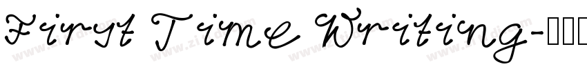 First Time Writing字体转换